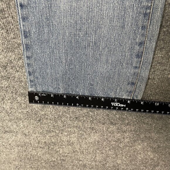 Squeeze Jeans Womens 3/4 Blue Light Wash Bootcut Distressed Embroidered Y2K - Picture 12 of 16